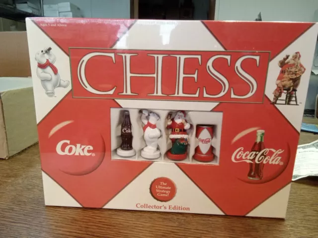 Coca-cola Vs Coke Classic Santa Polar Bear Collector Edition Chess Set NewSealed