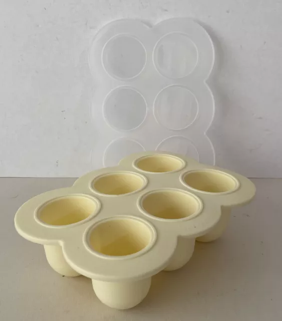 Baby Bullet Freezer Tray w/Lid Replacement Part yellow w/ clear-lid Silicone NEW