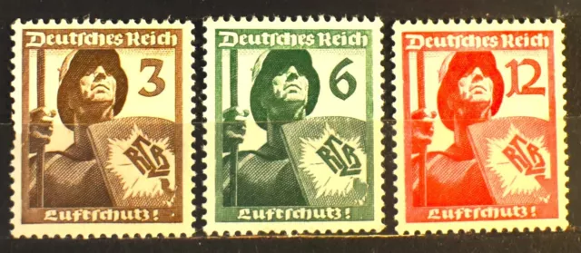 Deutsches Reich - 1937 - Reichsluftschutzbund - Postfrisch - Mi.-Nr. 643-645