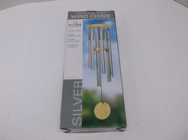Exhart 30 Inch Traditional Tuned Wind Chime With 6 Aluminum Tubes - New in Box