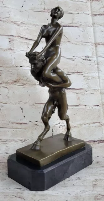 Bronze Austrian Erotic Demon Satyr Devil Sculpture Vintage Figurine Mythical Art