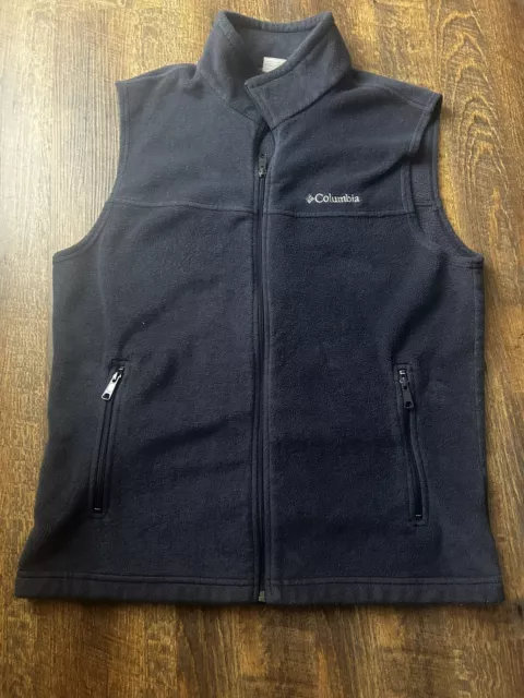 Columbia Sportswear Sleeveless Full Zip Fleece Outdoor Vest Blue, Men’s Large