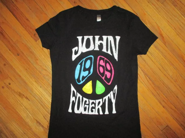 John Fogerty T-Shirt Pace Simbolo Concerto 1969 Ragazze Donne Juniors L