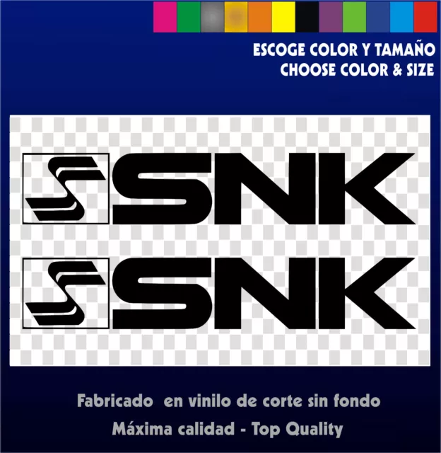 2 x Sticker Vinilo - SNK - Pegatinas Vinyl Aufkleber Arcade Bartop Retro Vintage