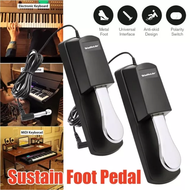 2PCS Universal Sustain Pedal Foot Damper Switch Piano Keyboard for Yamaha Casio