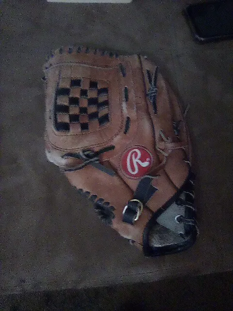 RAWLINGS RBG26 12.5" Basket-Web Brown Leather Baseball Softball Glove Mitt