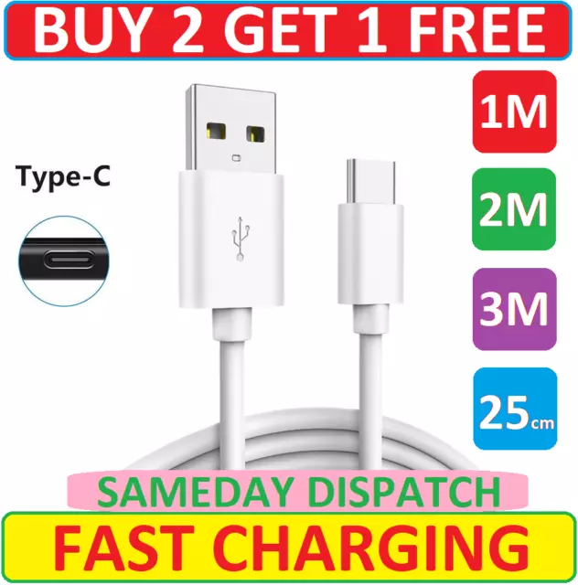 Fast Charger For Samsung Galaxy S8 S9 S10+ Plus Type C USB-C Data Charging Cable