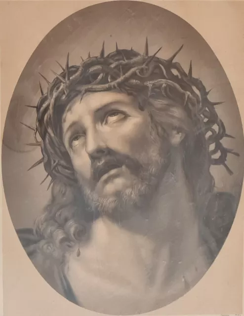 2 GROßE ca. 100 JAHRE ALTE RAHMEN, Echtholz, Heiligenbild Christ Jesus Maria 3