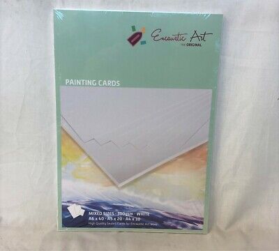 Tarjetas de pintura de tamaño Encáustica arte mixto de alta calidad de tarjeta Blanca #995377.00 Nuevo