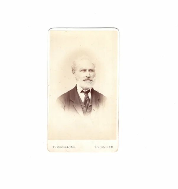 F. Weisbrod CDV Foto Herrenportrait - Frankfurt Main 1860er