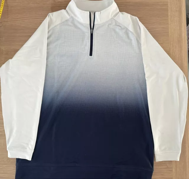 Genuine Peter Millar Gradient Pattern 1/4 Zip Golf Pullover Size XL