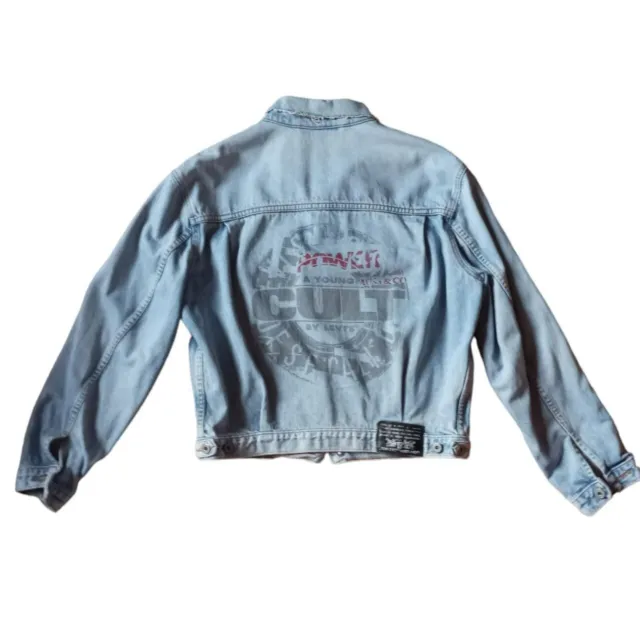 Rare Women Vintage Levi's denim jacket with "Cult" back print