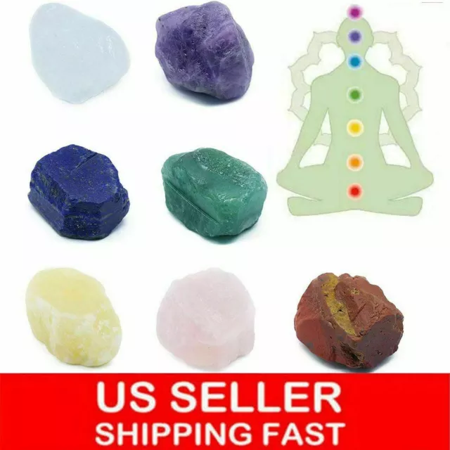 7 Chakra Crystal Healing Stone Set 7 Tumbled Stones Natural Gemstone Reiki
