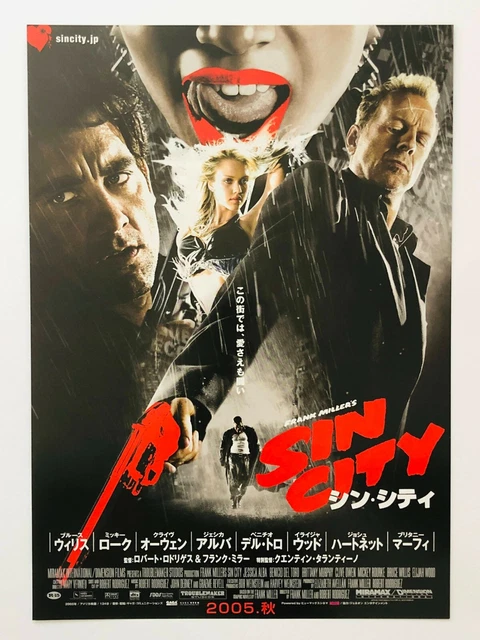 Sin City 5types/set Mickey Rourke Bruce Willis movie flyer Mini poster CHIRASHI
