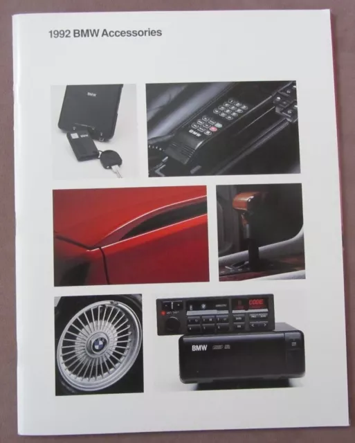 1992 BMW Automobile Accessories Catalog Customize Car Wheels Knobs Clothing +
