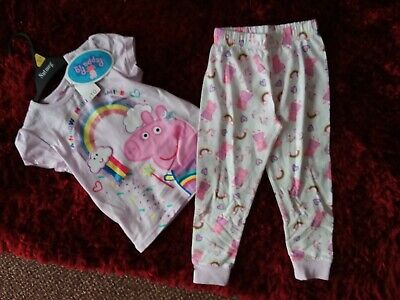 Bnwt - Peppa Pig - Baby Girls Multi Patterned Pyjamas- Age 18/24 Months