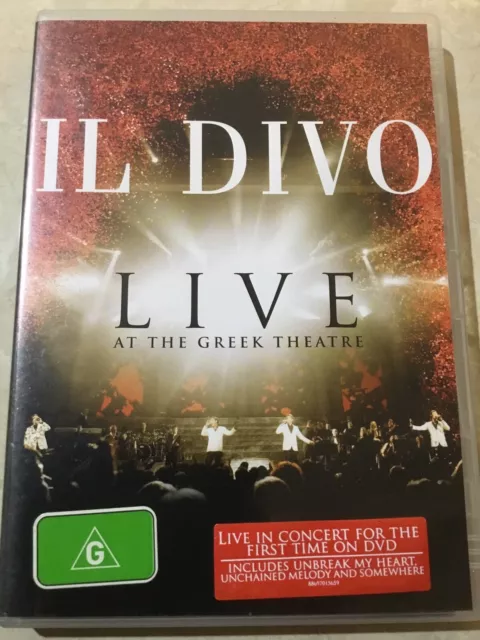 Il Divo Live At The Greek Theatre DVD Region 0 All Very Good Condition Free Post