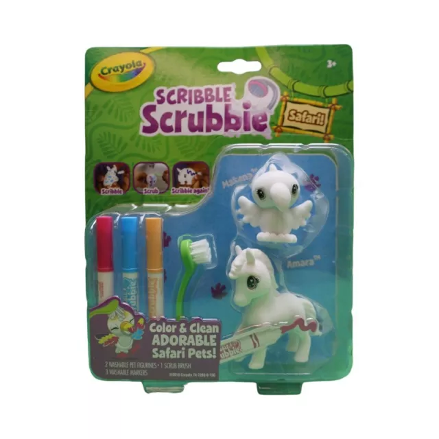 Crayola: 2 Ct. Scribble Scrubbie Safari Toucan/Zebra Crayola Draw Color Craft