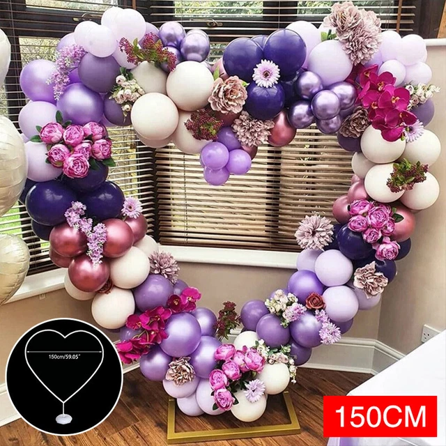 Heart Balloon Arch Kit Frame Ring Circle Balloon Column Stand Holder Party Decor