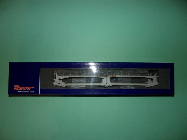 Wagon marchandise porte autos articulé STVA à essieux SNCF Roco train ho en boîte ref 66531 - Modélisme
