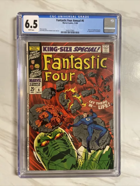 Fantastic Four Annual #6 CGC 6.5 WHITE PGS 1st App Annihilus & Franklin Richards