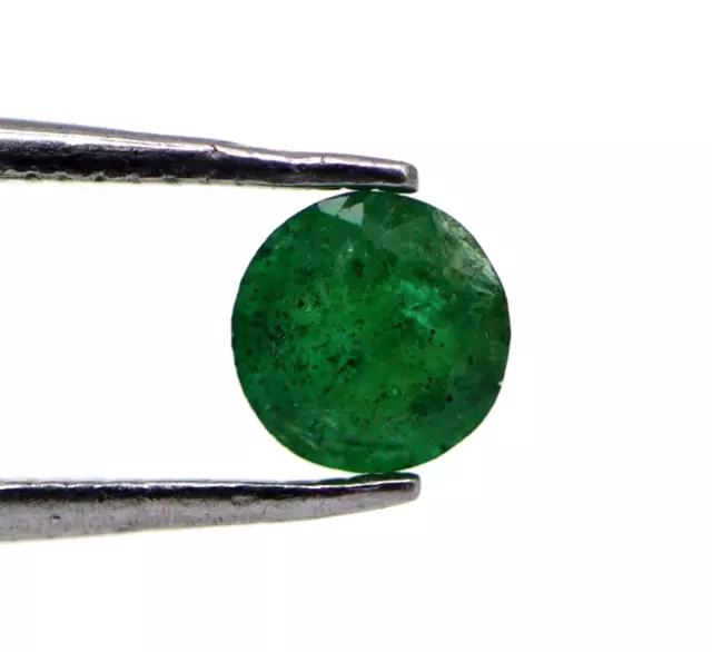 0.21 Ct Natural Dark Green Emerald Certified Loose Round Cut Untreated Gemstone