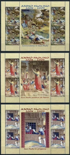 Citta' Del Vaticano 2008 Anno Paolino Serie Fogli Nuovi Mnh** B.f. (C.v)