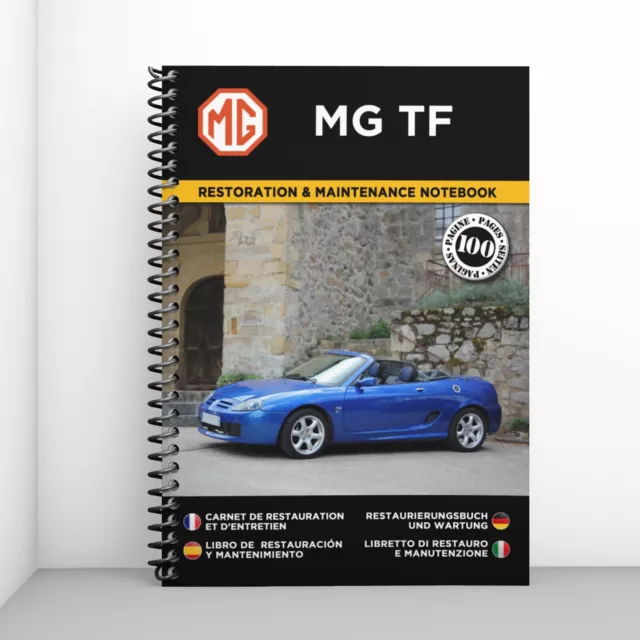 MG TF : Restoration & Maintenance Notebook - Free shipping