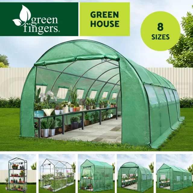 Greenfingers Greenhouse Green House Garden Storage Shed Walk in Tunnel Lawn