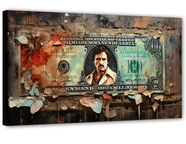 Pablo Escobar art Graffiti Dollars Pop Modern Bild Fantastic Aktuell Kunst PR17