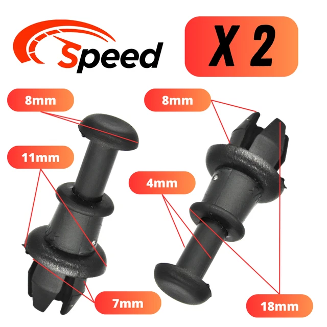 Lot De 2 Clips Plage Arrière Pour Renault Twingo 3 - Fixation Précise, Matériaux Durables - Installation Simple Sans Outils