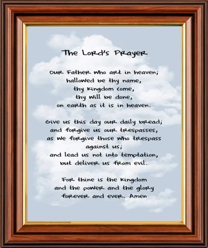 THE LORD'S PRAYER - Our Father Who Art In Heaven - Framed Print ...