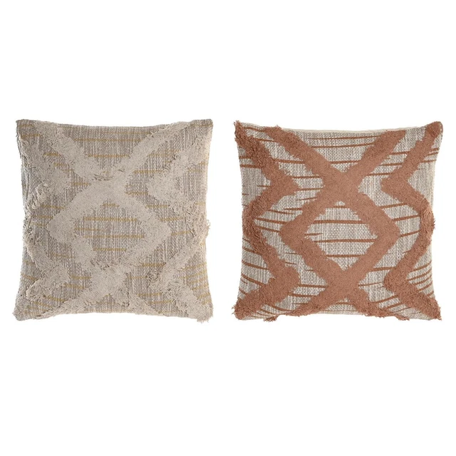 Coussin DKD Home Decor Coton Zigzag 2 Unités (45 x 15 x 45 cm)