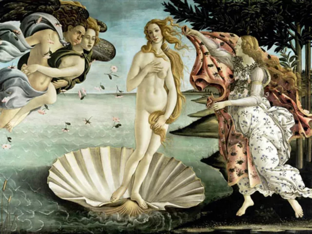 Quadro su Pannello in Legno MDF Sandro Botticelli La nascita di Venere