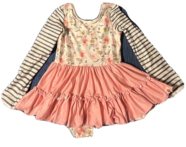 CHEEKY PLUM Girls Size 6Y  Floral Dance Gymnastics Leo NWT