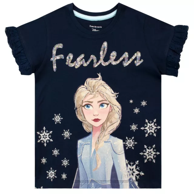 Camiseta Disney Frozen Elsa Niños Bebé Niñas 18 24 Meses 2 3 4 5 6 7 8 Años Top