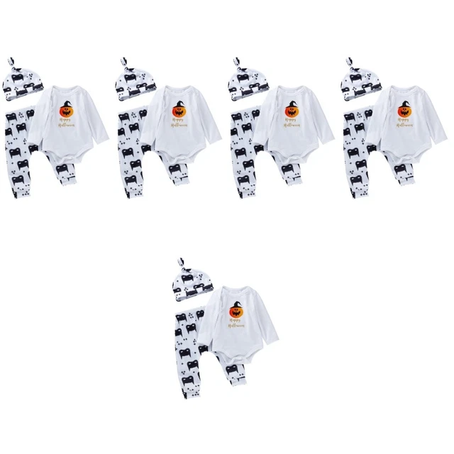 5 set Halloween costumi abiti zucca per bambini vestiti festa in costume d