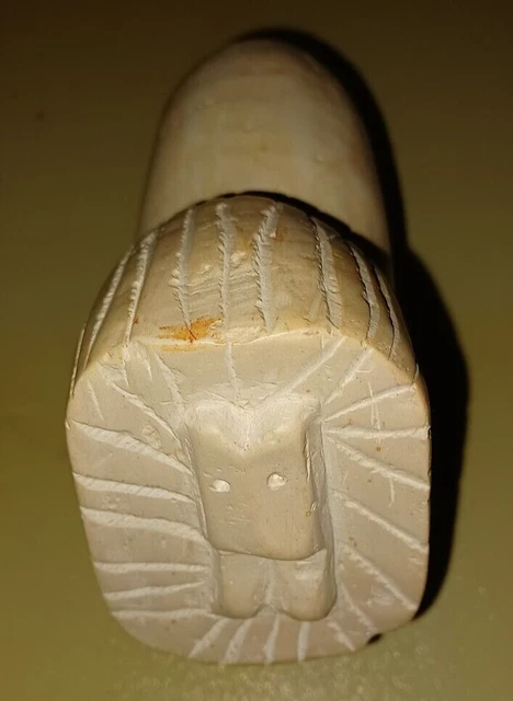 Vintage hand Carved  Lion Soap Stone 7" Lion Made in Kenya Possible 1980's VTG
