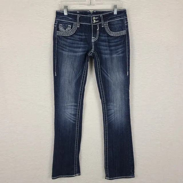 Vigoss Jeans Womens 3/4 - 33 The Chelsea Slim Boot Cut Dark Wash