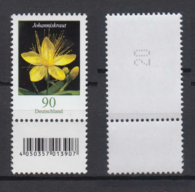 Bund 3304 EAN-Code unten RM gerade Nummer 2 stellig Johanniskraut  90 C **