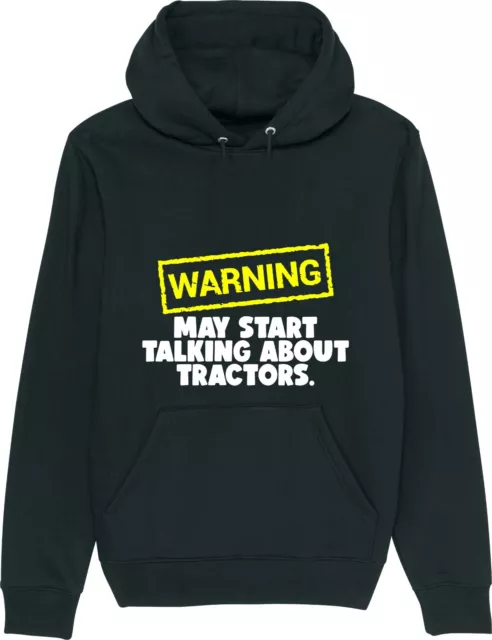 Warning May Start Talking About TRACTORS Funny Slogan Unisex Hoodie