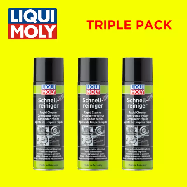 3x Liqui Moly Brake Cleaner Rapid Degreaser Dirt Grime Solvent Spray Can 500ml