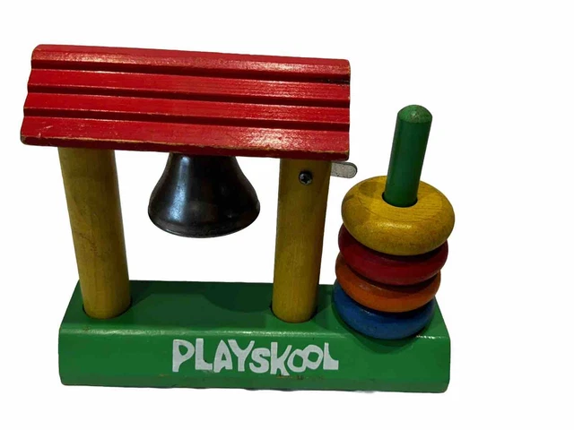 Vintage Playskool diversas Stack Scale Wooden