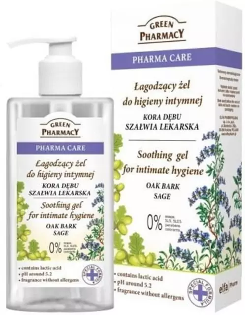 Green Pharmacy - Pharma Care - Soothing gel for intimate hygiene OAK BARK SAGE