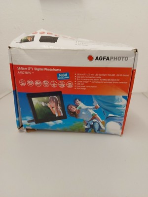 G1G Agfa 7" Stand Up Photo Frame AF5078PS con USB & Spina-USATO 
