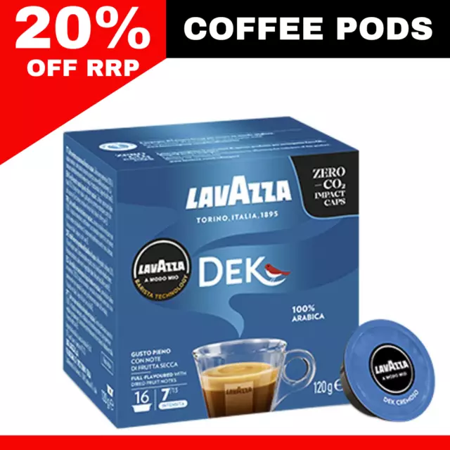 Lavazza A Modo Mio Dek Decaf Coffee Capsules 96 Pack Coffee Pods For Machine