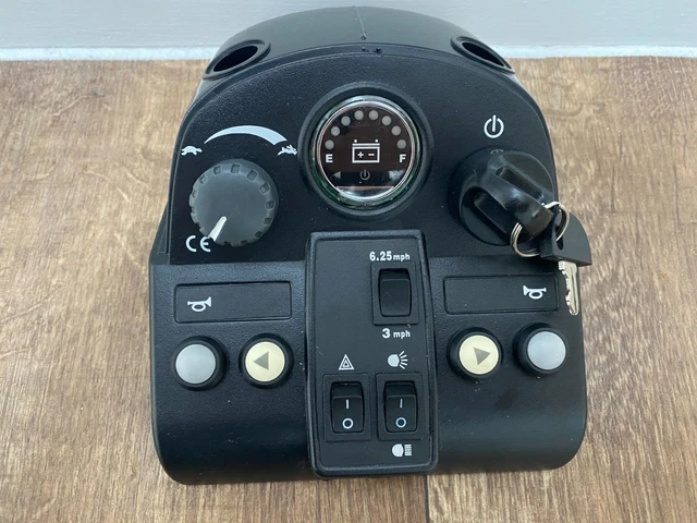 Panel de control de scooter de movilidad Pride Colt Deluxe 6,25 mph con llave