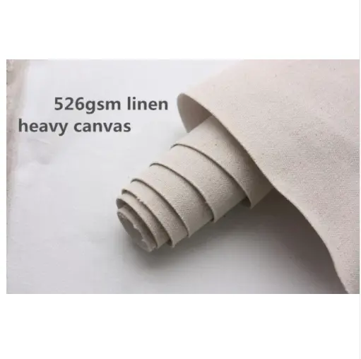 Primed Canvas Roll Long Blank Linen Blend 526 GSM 156cm Wide Artist Quality