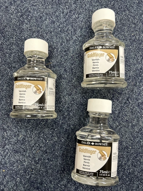 3 barnices Daler Rowney Goldfinger 75 ml cada uno