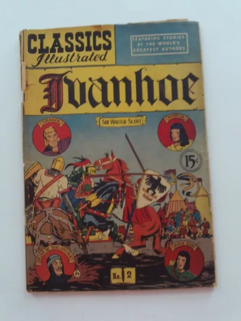 Classics Illustrated #2 - IVANHOE - HRN 78 - VG